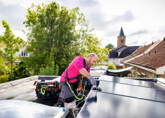 Zonnepanelen plat dak